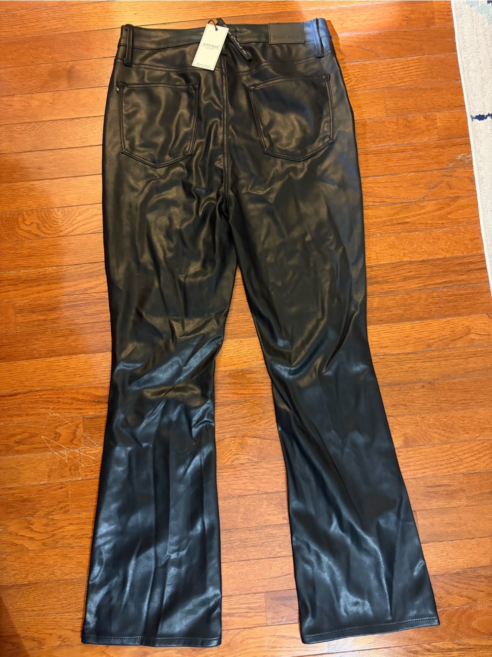🖤NWT Judy Blue Black Faux Leather Tummy Control Bootcut Pants Size 11/30
